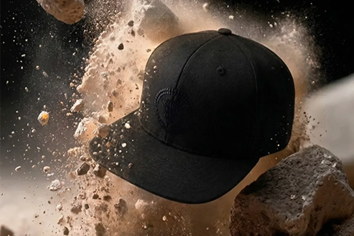 Schwarze Cap mit Kanalsanierungsfreunde-Logo